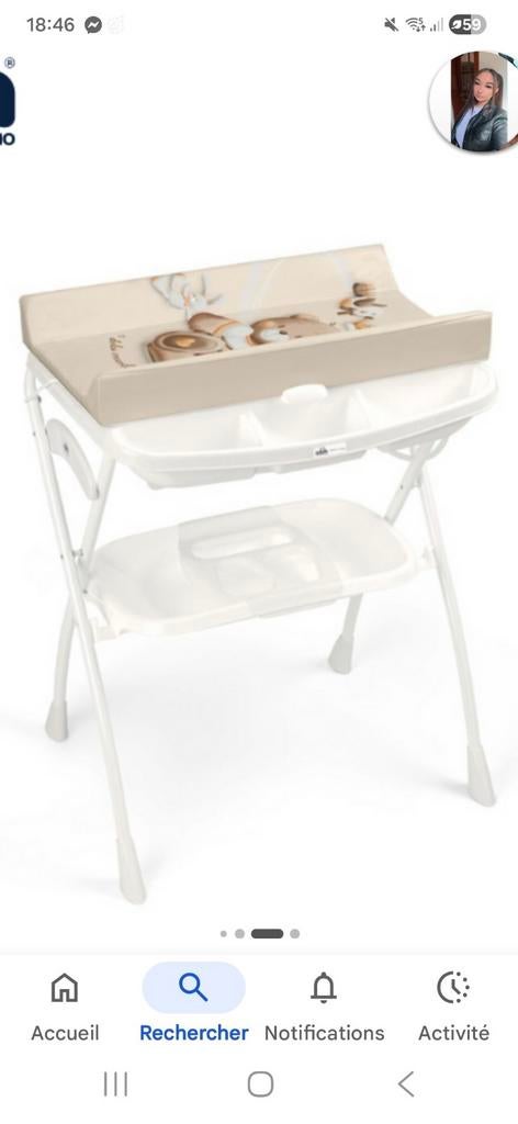 Table à langer avec baignoire, Enlèvement, Baignoire