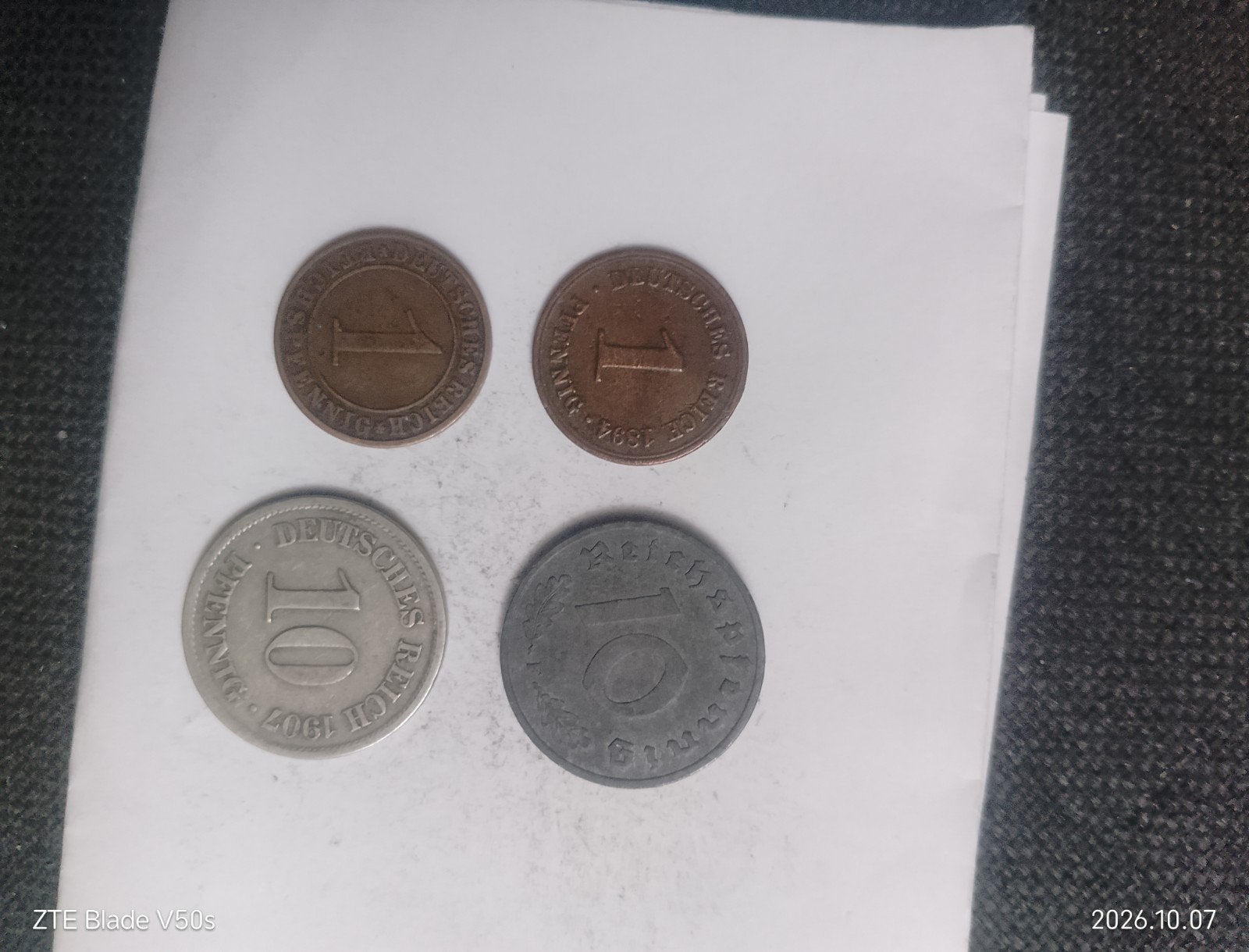 pièces (4) allemandes, Timbres & Monnaies, Enlèvement ou Envoi