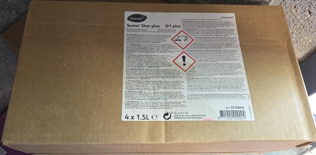 4 recharges Diversey Suma star-plus D1 plus, Maison & Meubles, Produits de nettoyage, Enlèvement ou Envoi, Produit de nettoyage