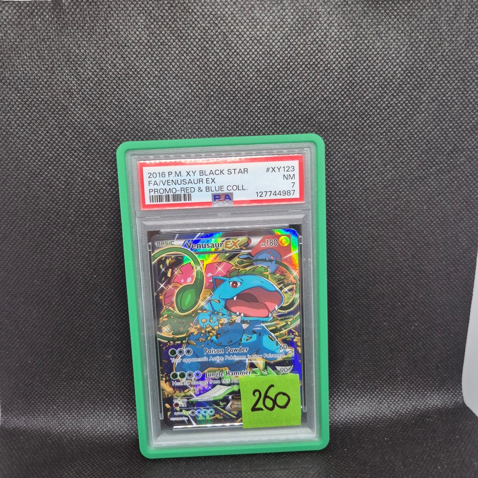 Venusaur ex Promo Red & Blue Coll Black Star PSA 7, Enlèvement ou Envoi