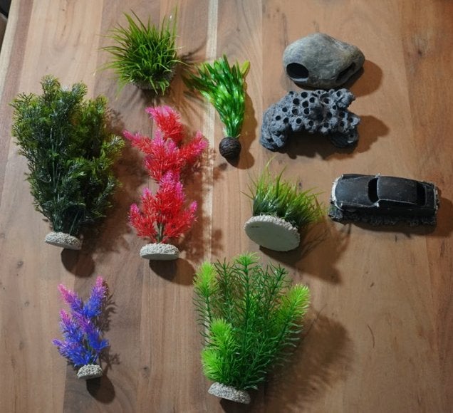 Lot aquarium decoratie, Enlèvement, Comme neuf, Decoratie