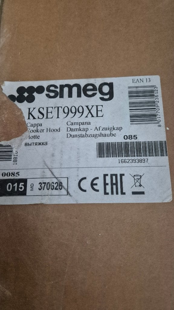 Nieuwe Smeg KSET999XE – 90 cm – Inox, Ophalen, Nieuw, Inbouw