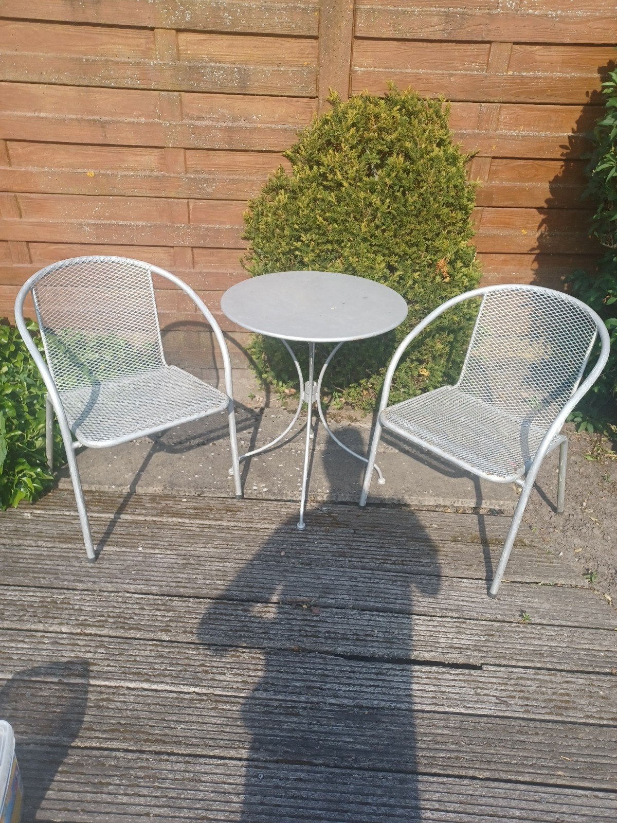 tafel met twee  stoelen, Ophalen, 2 zitplaatsen, Tuinset
