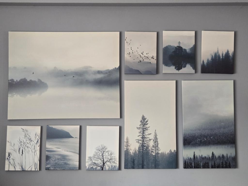 Ensemble de cadres sur toile (photos imprimées), Antiquités & Art, Enlèvement