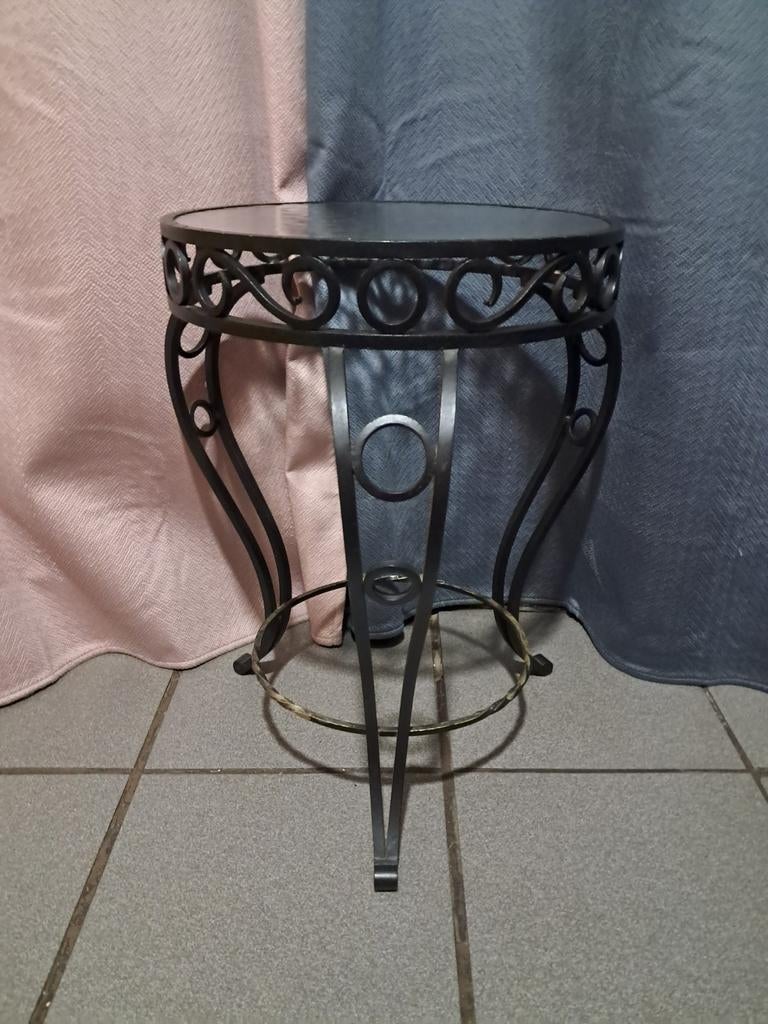 Guéridon en fer forgé, Jardin & Terrasse, Bacs à fleurs & Jardinières, Comme neuf, Métal, Intérieur, Jardin, Enlèvement