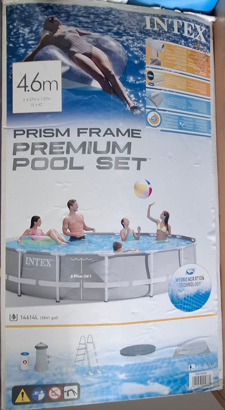 Piscine Intex Prism Frame 457 x 107 cm, Jardin & Terrasse, Piscines, Enlèvement, Ovale, Piscines hors sol
