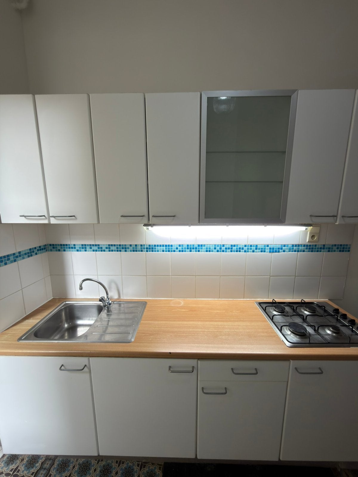 Mooie keuken - netjes onderhouden, Huis en Inrichting, Ophalen, Gebruikt, Wit, Enkelwandige keuken