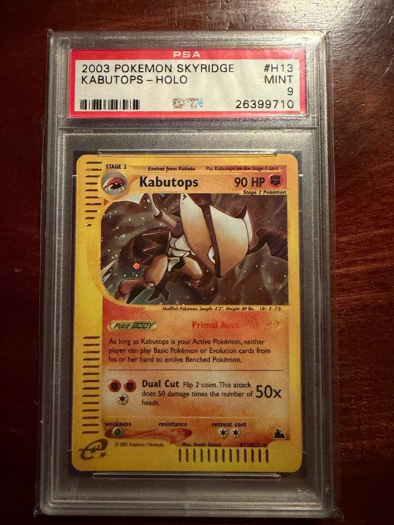 Pokemon Kabutops H13 Holo Skyridge 2003 PSA 9 MINT, Ophalen of Verzenden, Nieuw, Losse kaart, Foil