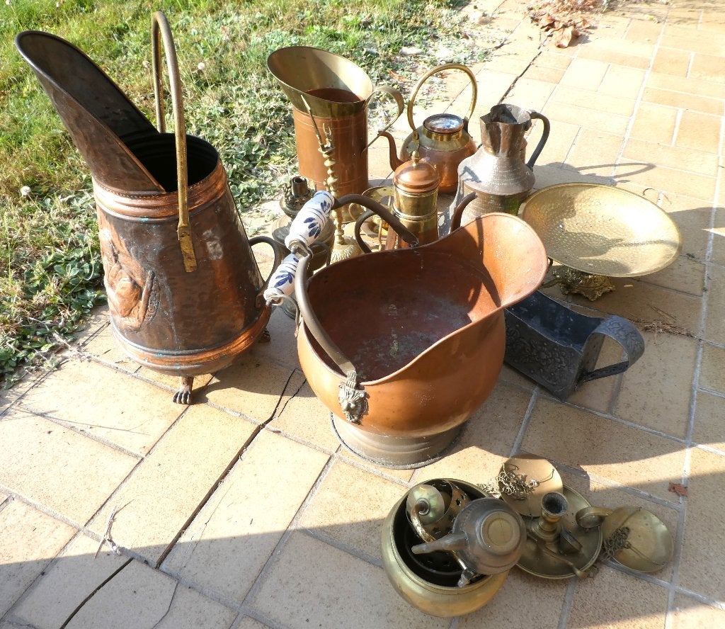 lot de cuivre - cruches, pots et décorations, Antiquités & Art, Enlèvement, Cuivre