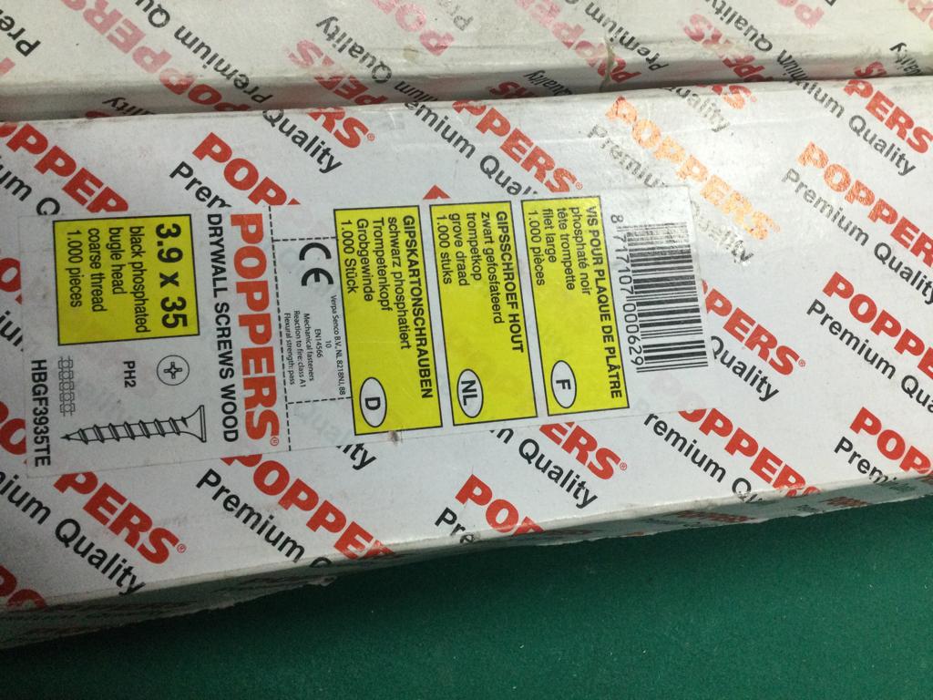 Gipsschroef hout poppers, Doe-het-zelf en Bouw, Hout en Planken, Ophalen, Nieuw