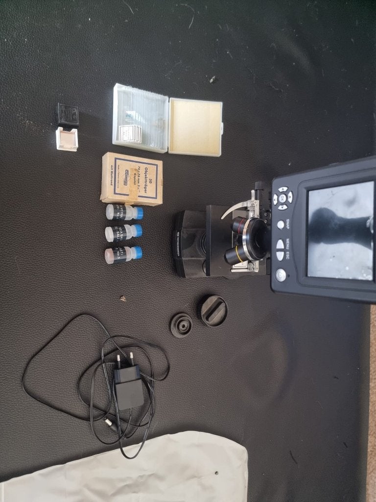 BRESSER LCD Student Microscoop, Ophalen of Verzenden, Zo goed als nieuw, 1000x of meer, Biologische microscoop