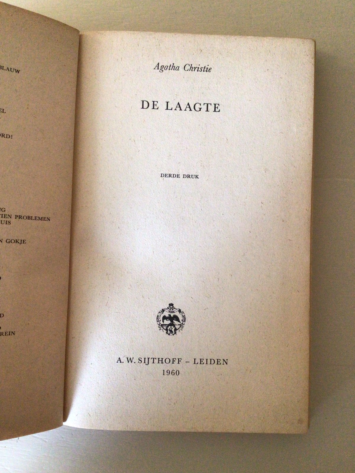 De laagte, agatha christie, Enlèvement ou Envoi