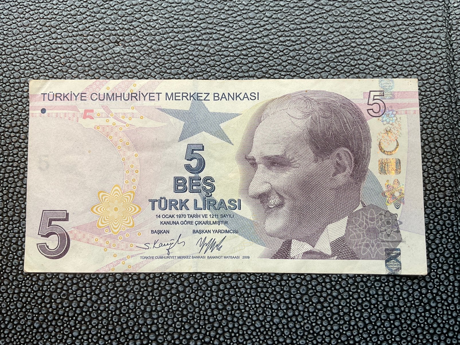 Turkije - Prachtig bankbiljet 5 lira met afbeelding Atatürk, Verzenden, Overige landen, Los biljet