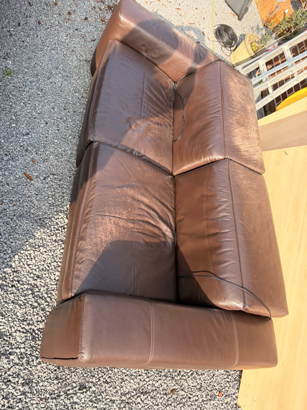 Natuzzi elektrische 2 zit, Huis en Inrichting, Ophalen, Gebruikt, Tweepersoons, Rechte bank