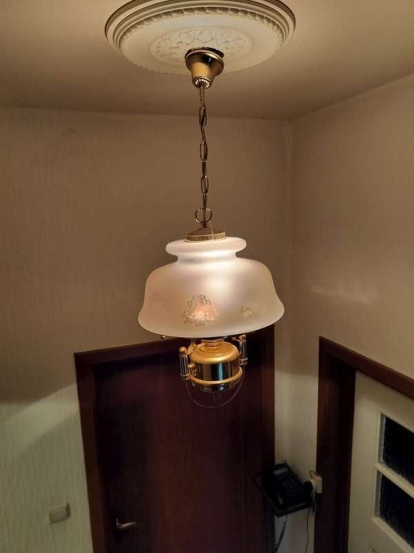 LUSTER RUSTIEK, Huis en Inrichting, Lampen | Kroonluchters, Ophalen, Gebruikt, Glas, Antiek