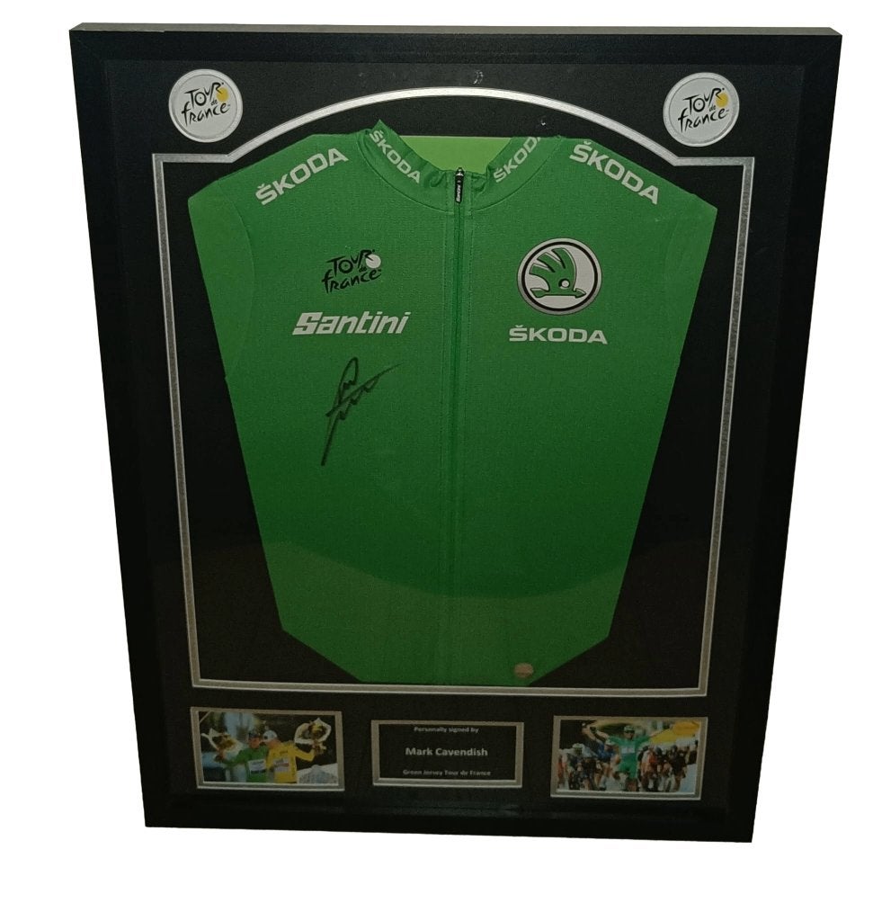 Gesigneerde groene trui - Cavendish - met certificaat, Envoi, Neuf, Maillot