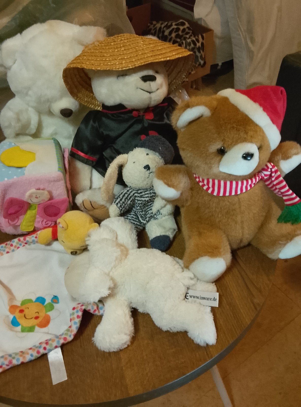 assortiment knuffels, Ophalen