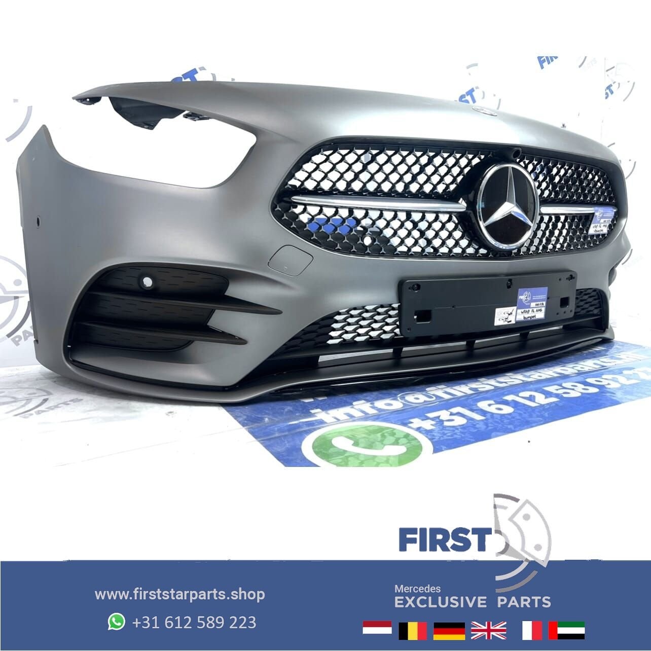 W247 B KLASSE FACELIFT AMG VOORBUMPER COMPLEET + STARS GRIL, Gebruikt, -, Voor, Ophalen of Verzenden