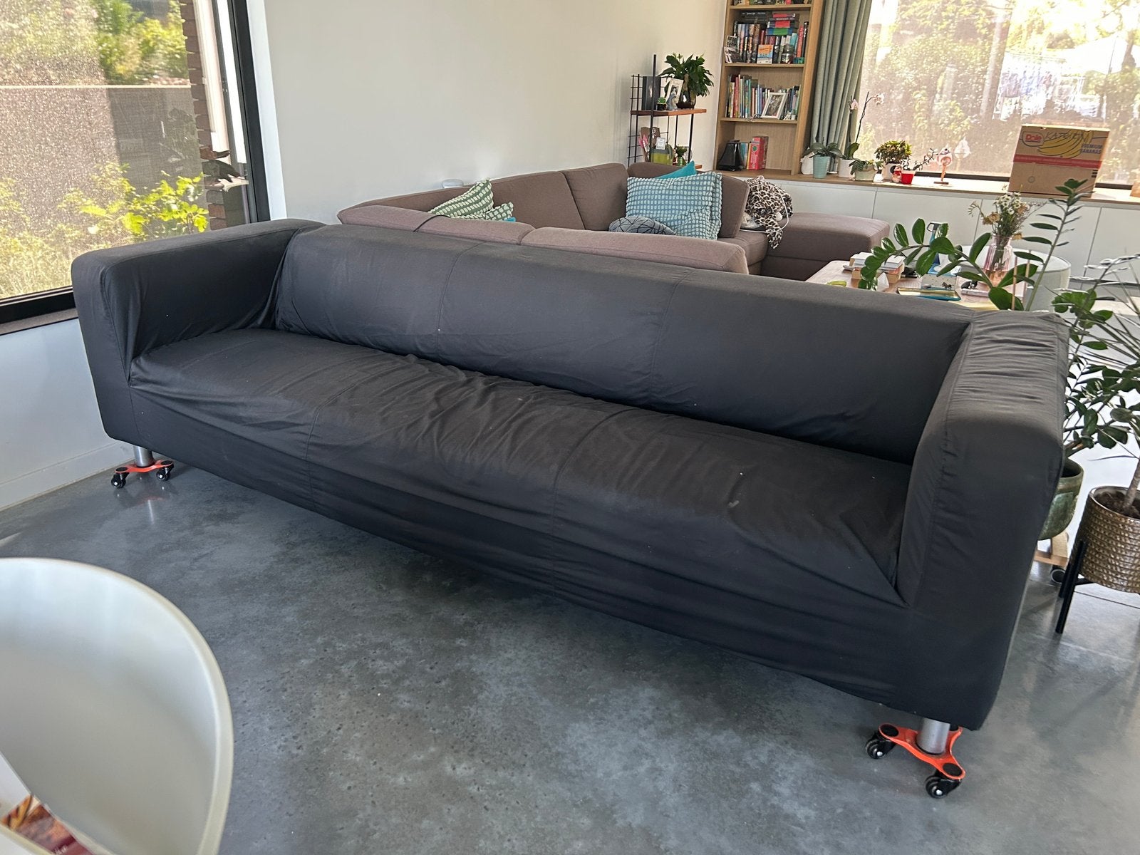 Ikea klippan 4-zit, Huis en Inrichting, Zetels | Zetels, Ophalen, Gebruikt, 75 tot 100 cm, Rechte bank