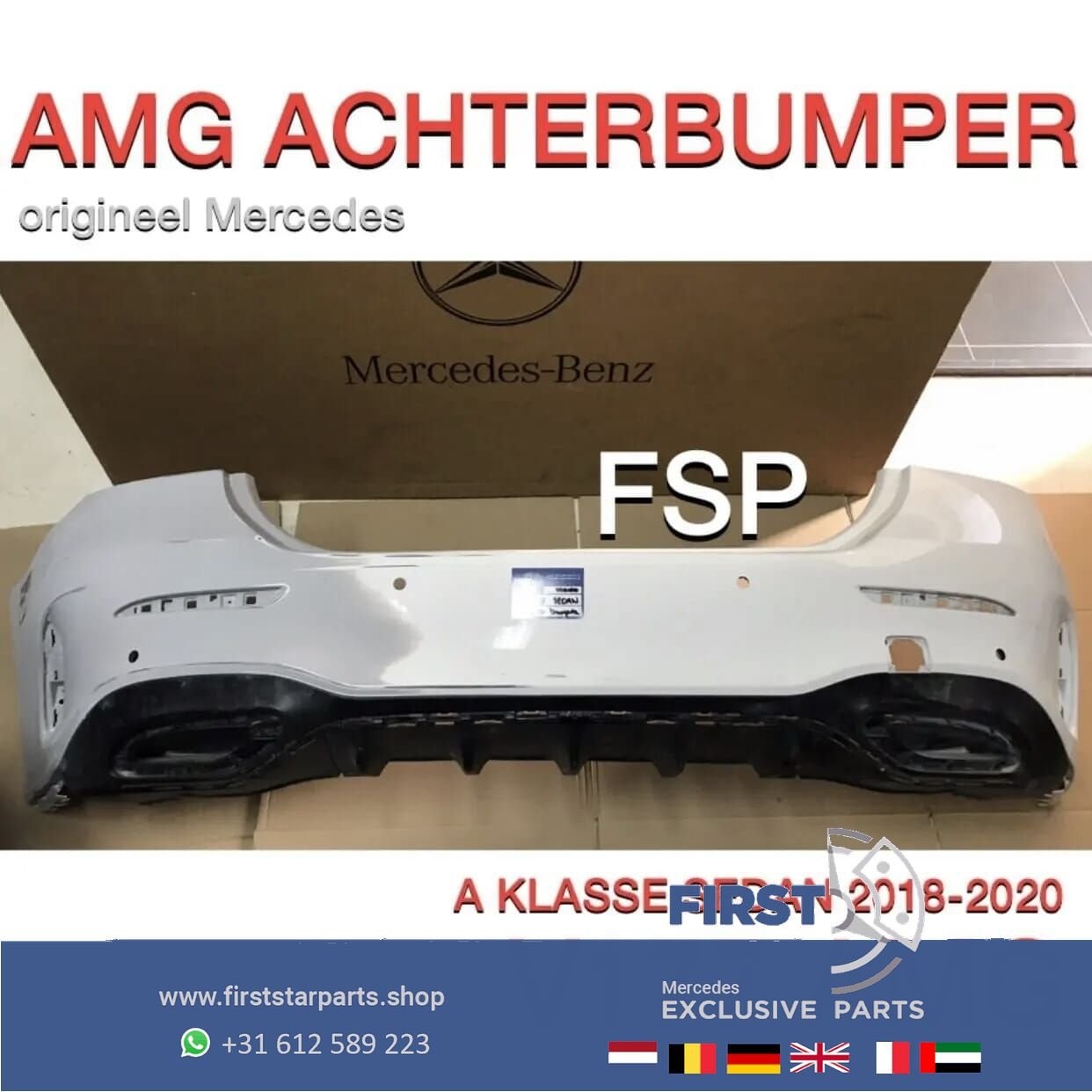W177 V177 A Klasse SEDAN AMG ACHTERBUMPER ZWART WIT GRIJS OR, Arrière, -, Enlèvement ou Envoi, Pare-chocs