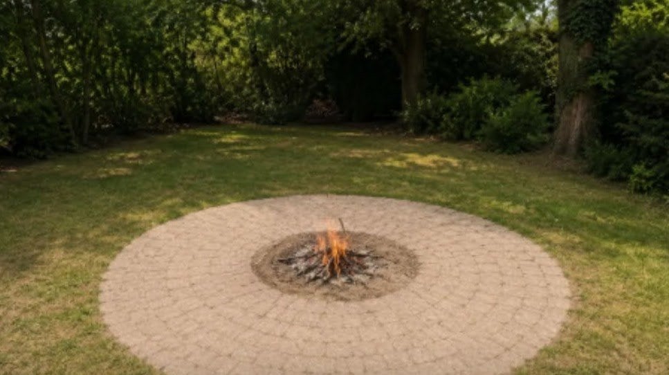 Klinkers, stenen tuin cirkel, ronde, kring, Tuin en Terras, Tegels en Klinkers, Ophalen, Zo goed als nieuw, Klinkers