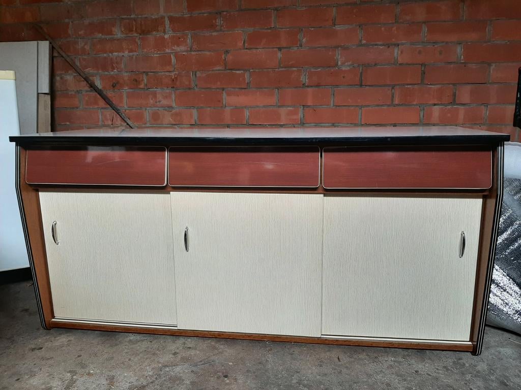 Vintage Formica buffetkast jaren 60 retro, Ophalen