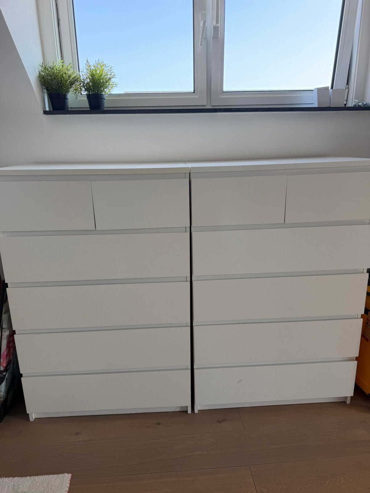 Malm wit 6 lades x 2 stuks, Ophalen, Gebruikt, 5 laden of meer, 100 tot 150 cm