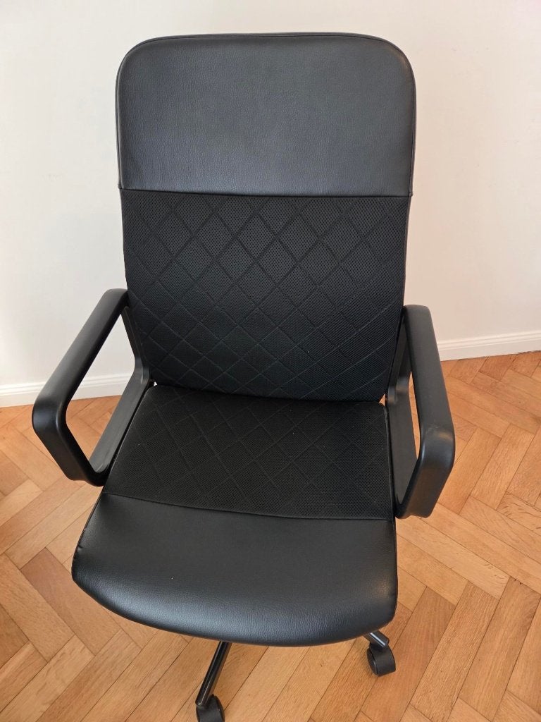 Chaise de Bureau Pivotante IKEA RENBERGET – Noir, Comme neuf, Enlèvement, Chaise de bureau, Ergonomique