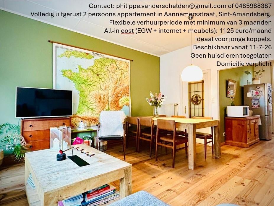 Te huur: Ruim en zonnig appartement te Sint Amandsberg, Immo, 50 m² of meer, Gent