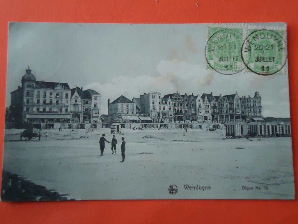Wenduine - Wenduyne Digue No. III, Verzamelen, Postkaarten | België, Ophalen of Verzenden, Voor 1920, Gelopen, West-Vlaanderen