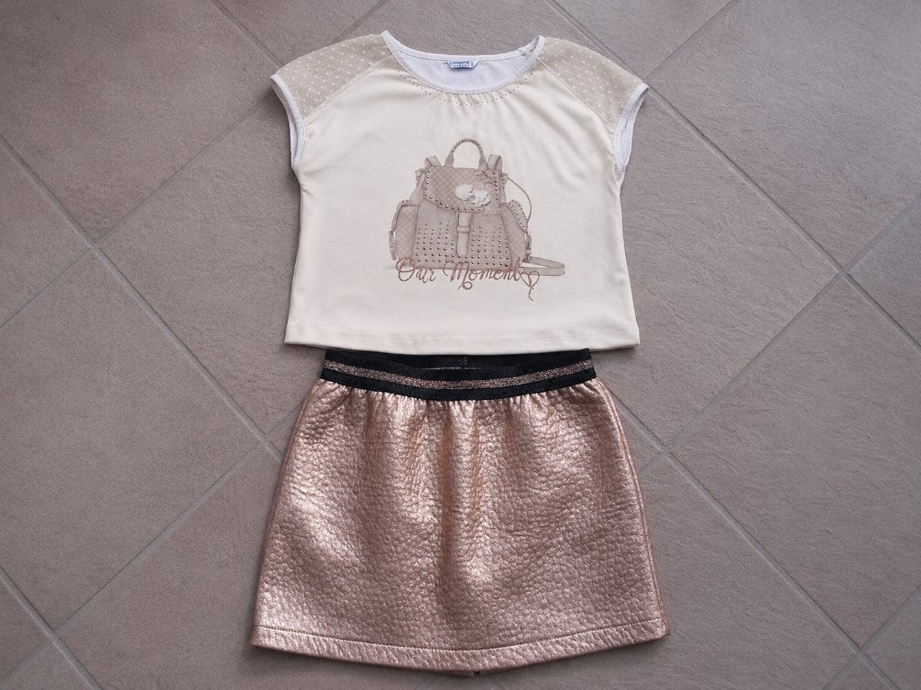 Like Flo rokje & bloesje Mayoral 152/158, Kinderen en Baby's, Kinderkleding | Maat 152, Meisje, Like Flo & Mayoral, Ophalen of Verzenden