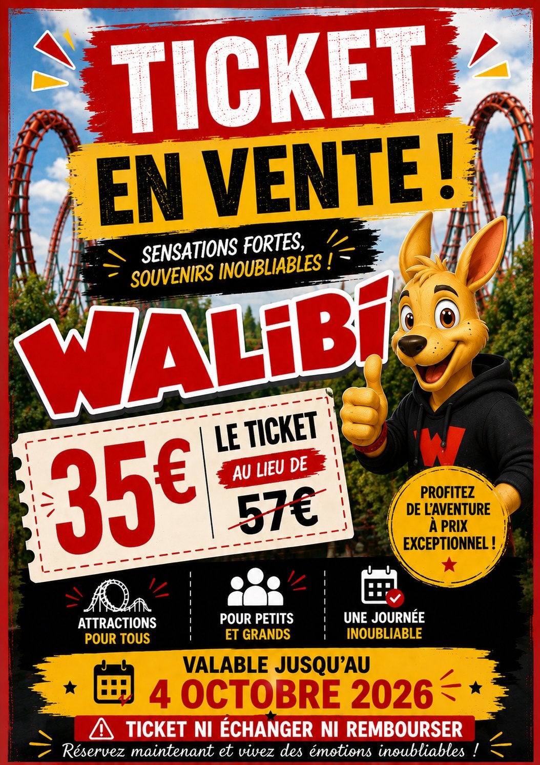 Ticket walibi prix exceptionnel