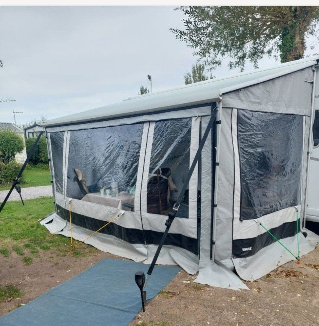 Auvent Thule Residence G3 - Facade + Parois laterales, Caravanes & Camping, Enlèvement, Utilisé, PVC, Thule