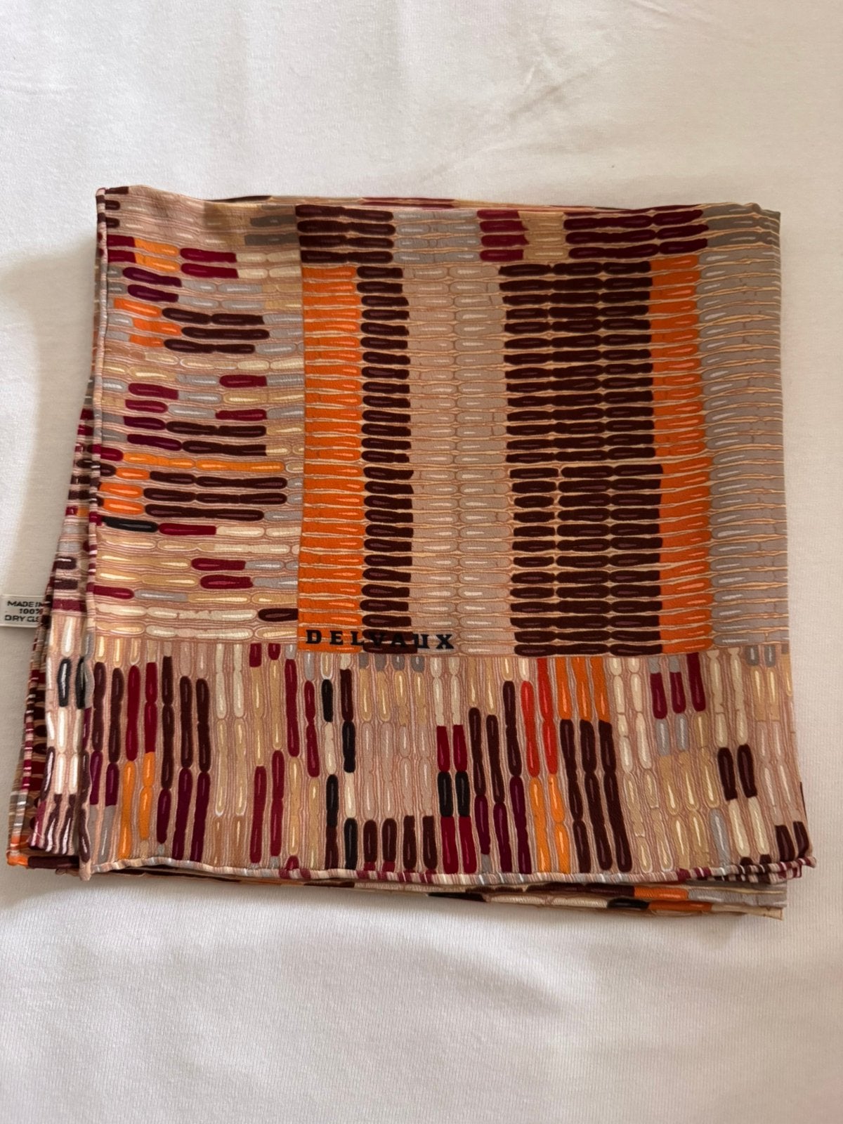 Delvaux Fantasia CC Piment foulard / zijden sjaal, Enlèvement, Comme neuf, Écharpe