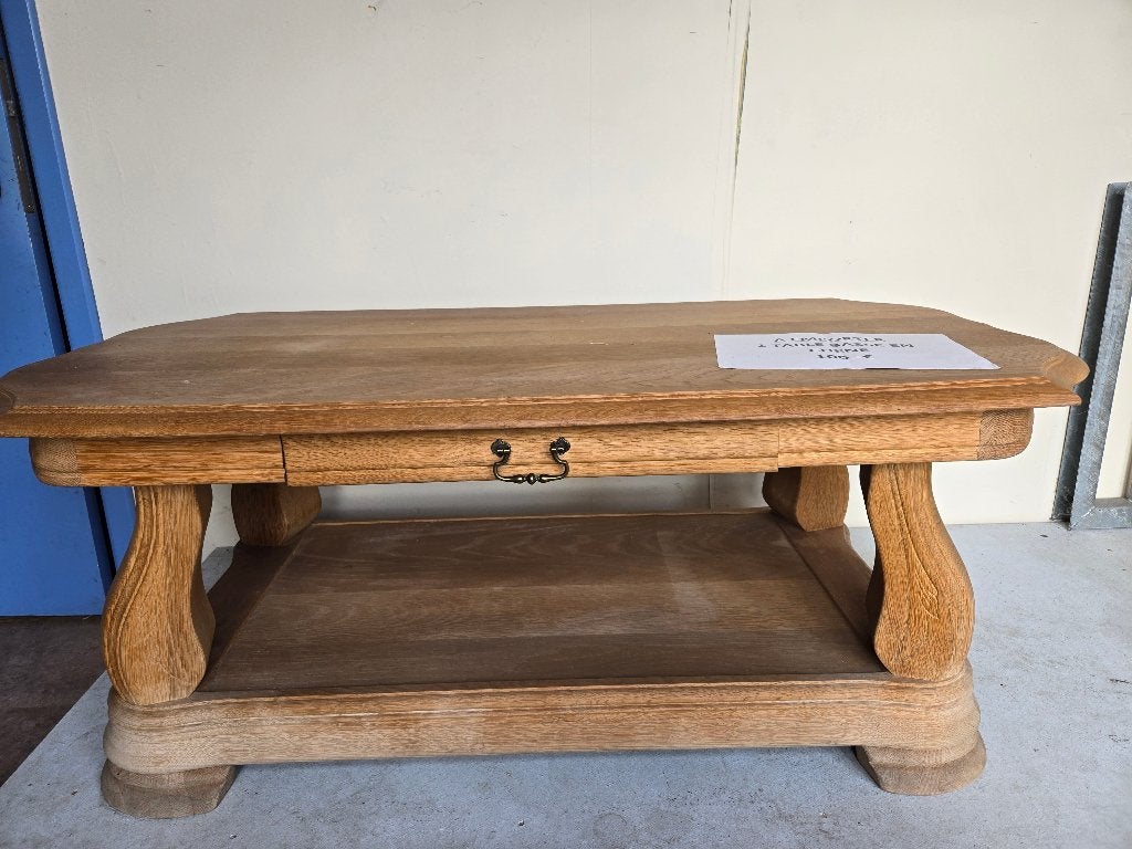 table basse de salon en chêne, Maison & Meubles, 100 à 150 cm, Enlèvement, Utilisé, 50 à 100 cm