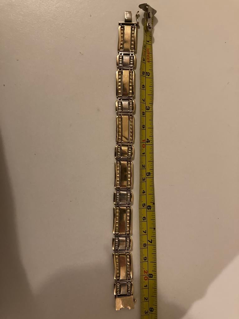 Braclet Rolex 24g 23cm 14k 585, Bijoux, Sacs & Beauté, Enlèvement, Utilisé, Jaune, Or