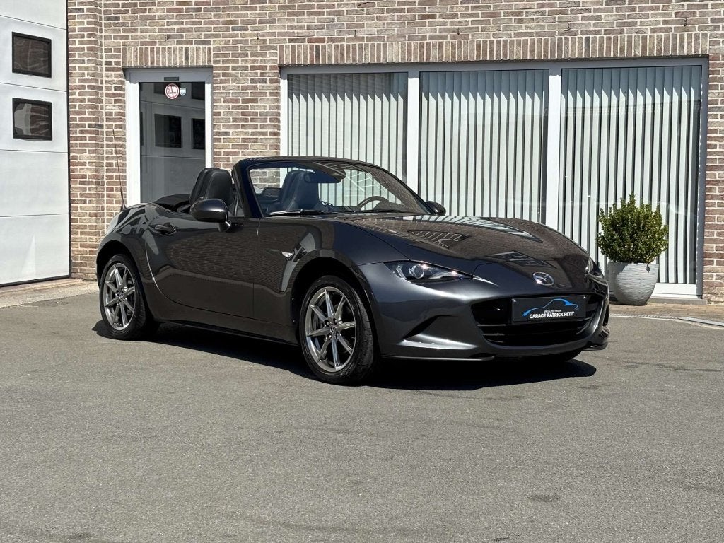 Mazda MX-5 1.5 ND EXCLUSIVE / 15000km / Fabriekswb, Autos, Mazda, Cuir, Argent ou Gris, Achat, 140 g/km