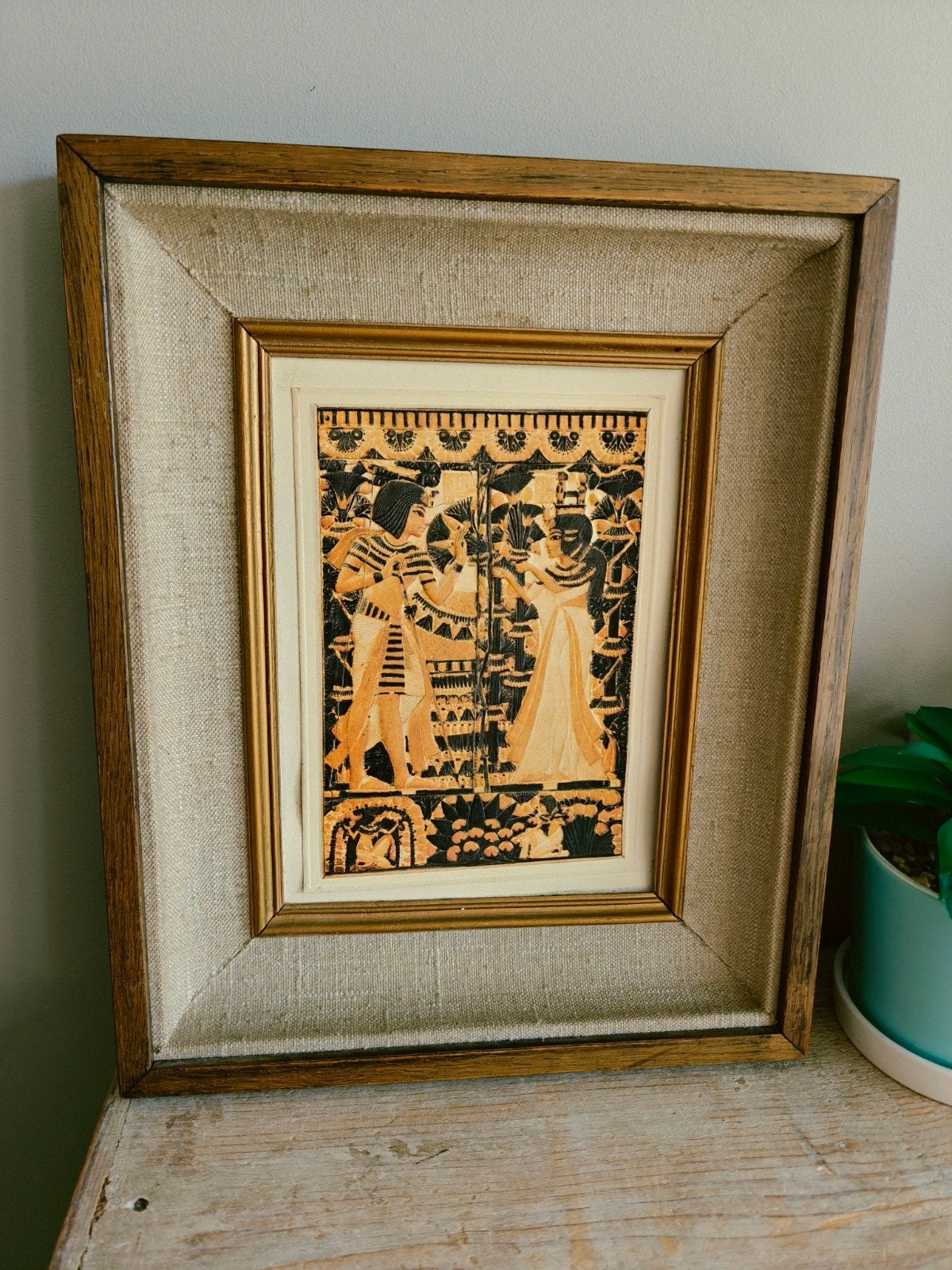 vintage Egyptische muurdecoratie, zie foto's, Ophalen of Verzenden, Vintage