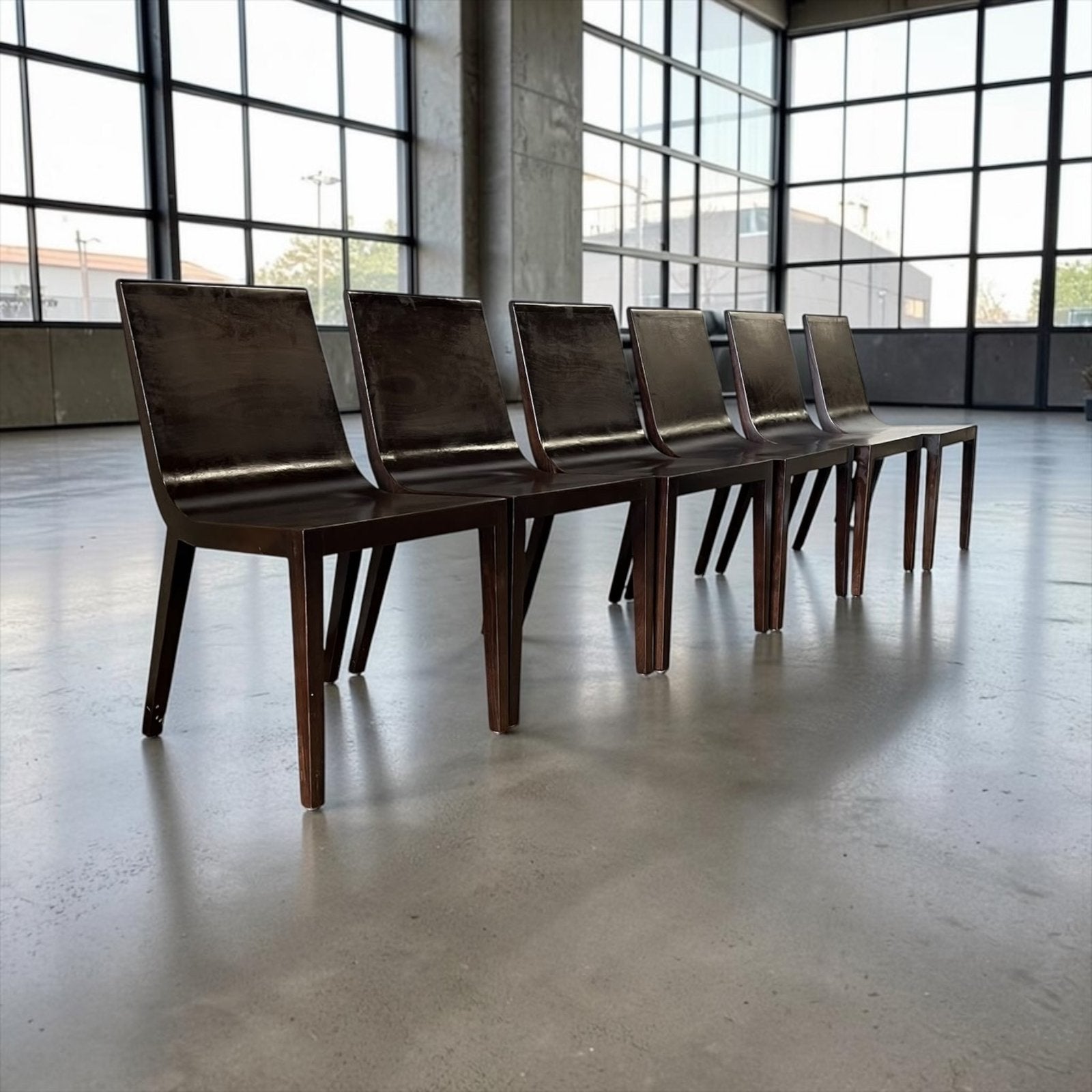 Set van 6 vintage houten curved stoelen, Ophalen of Verzenden