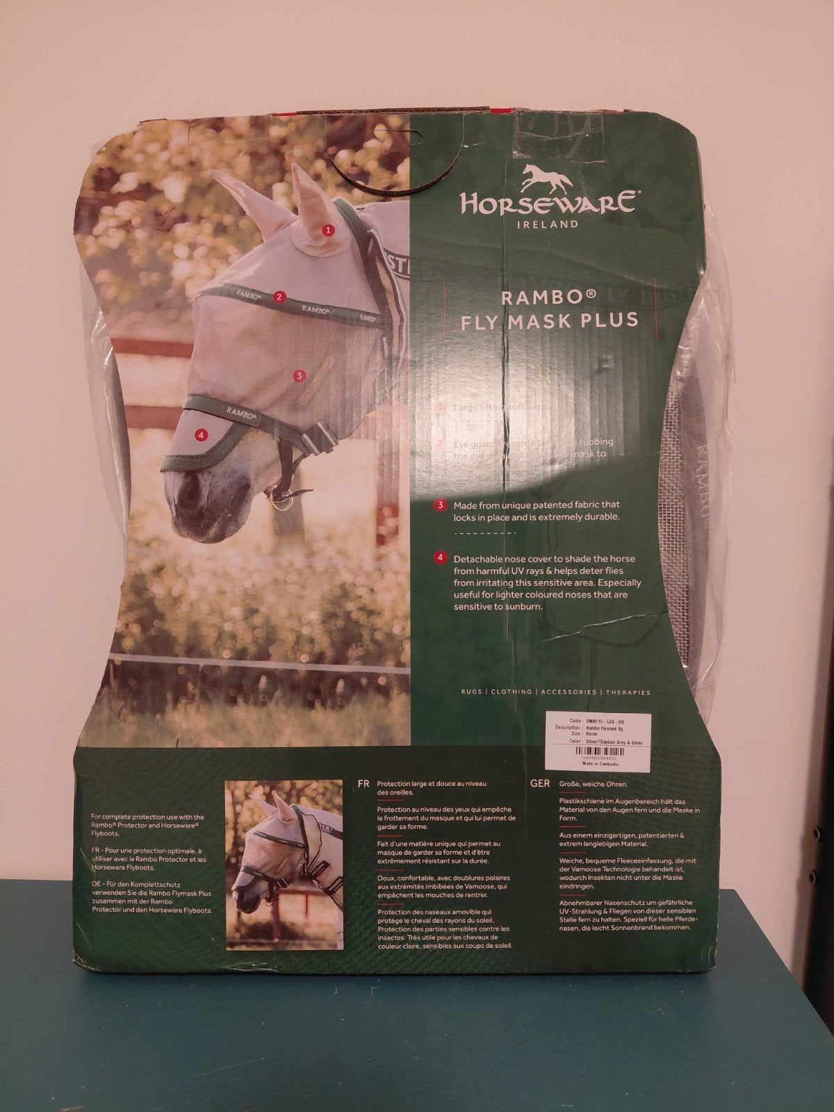Horseware rambo fly mask plus nieuw, Dieren en Toebehoren, Ophalen, Nieuw, Full