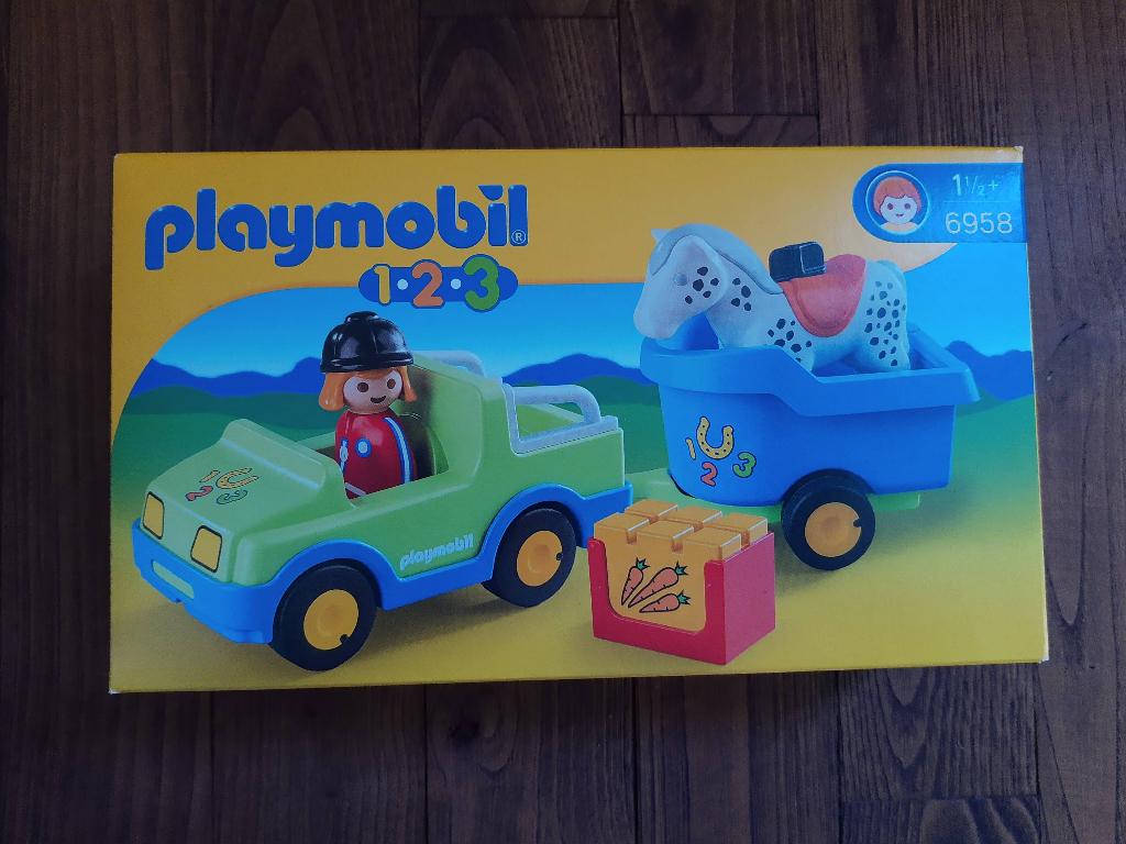 Wagen met paardentrailer - 6958, Ophalen, Zo goed als nieuw, Complete set