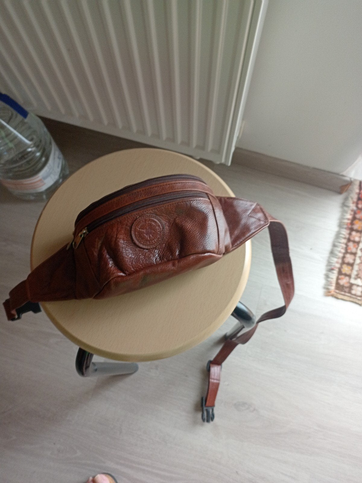 bruin lederen heuptas, Handtassen en Accessoires, Tassen | Damestassen, Ophalen, Bruin