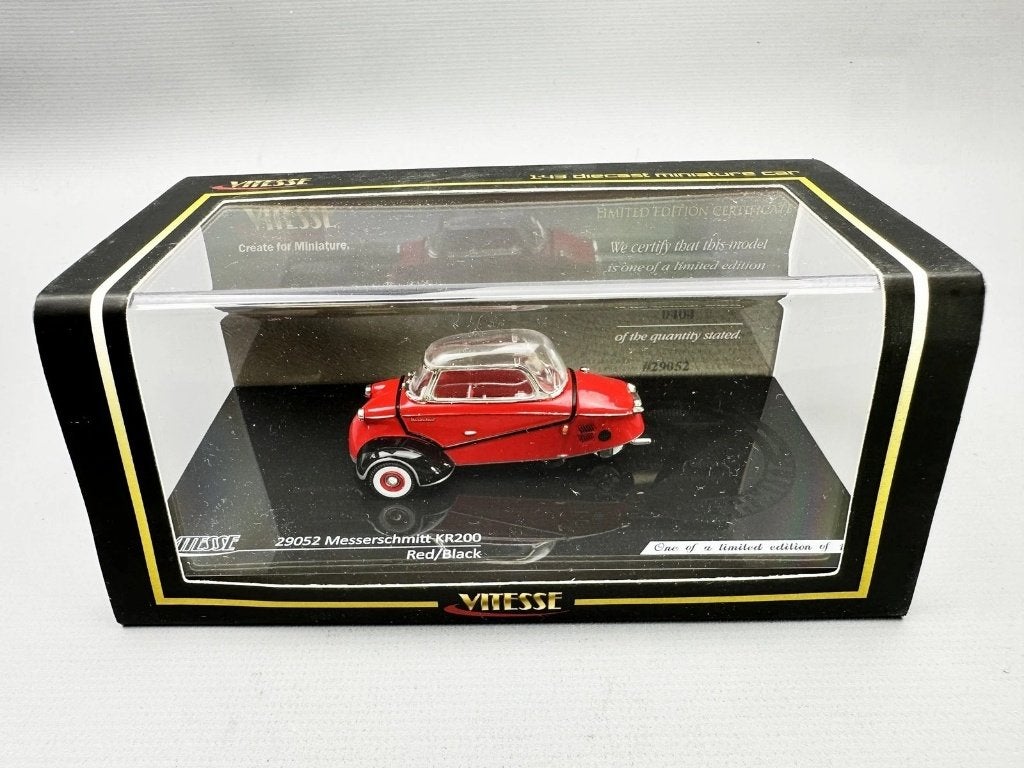 1:43 Vitesse 29052 Messerschmitt KR 200 rood 0404v1580st., Hobby & Loisirs créatifs, Enlèvement ou Envoi, Comme neuf, Voiture
