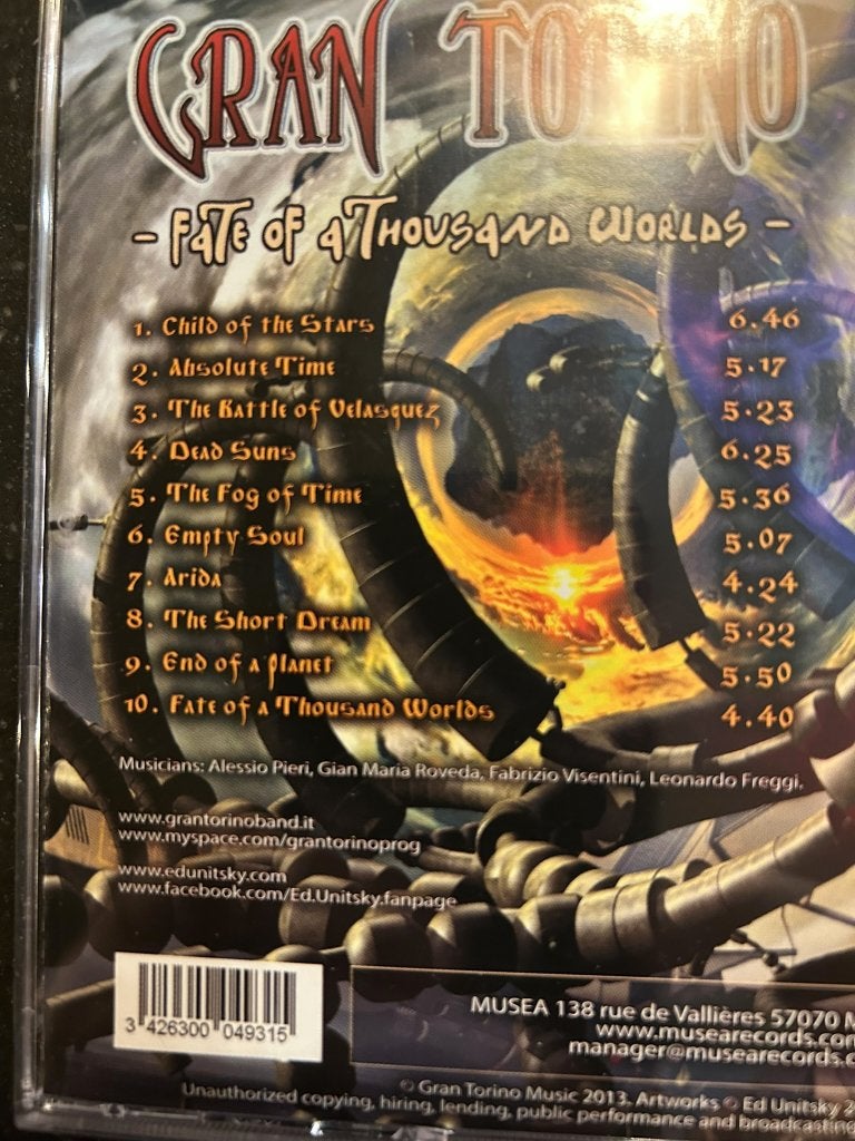 Gran Torino 'Fate of a thousand worlds', Cd's en Dvd's, Ophalen of Verzenden, Zo goed als nieuw, Progressive Rock, Album