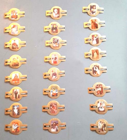 serie complète 24 bague cigare peintures impressionniste, Enlèvement ou Envoi, Utilisé, Bagues de cigare