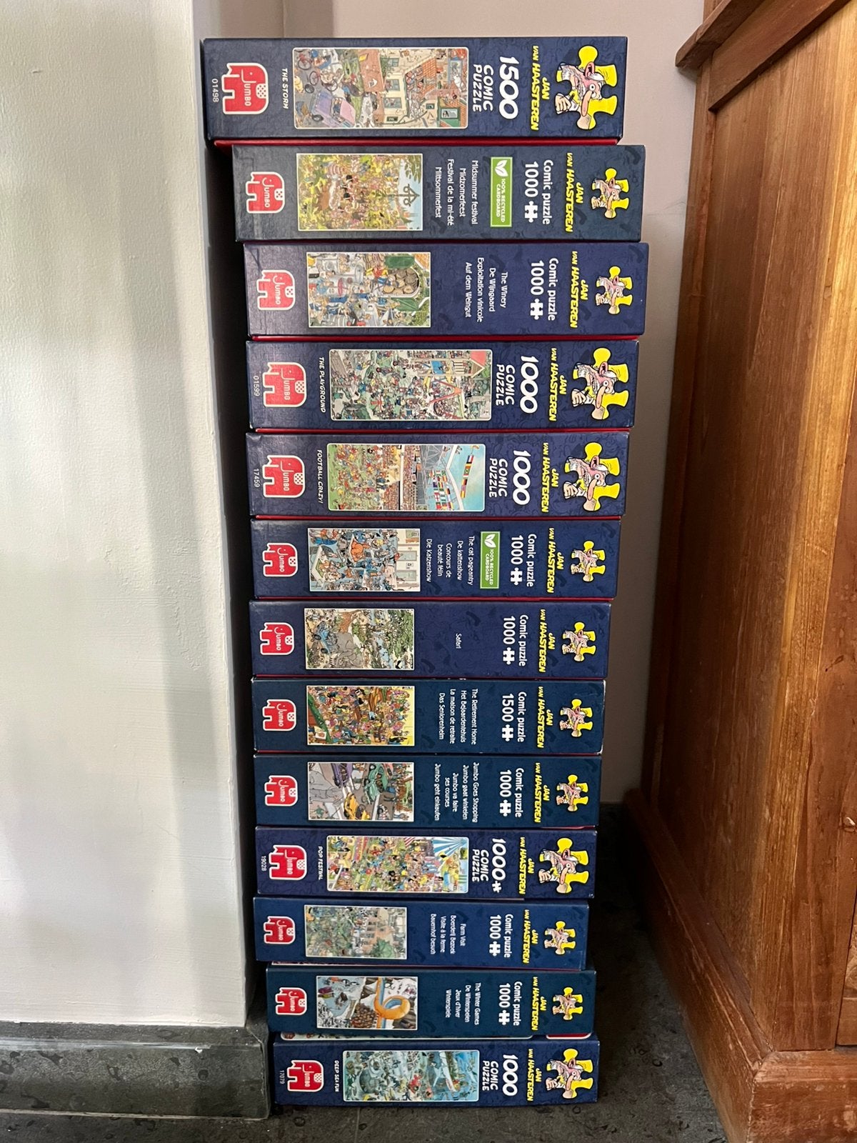 13 puzzels van jan van haasteren, Hobby en Vrije tijd, Denksport en Puzzels, Ophalen, Zo goed als nieuw