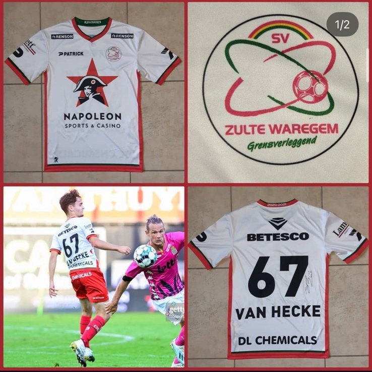 Matchworn Shirt Van Hecke Zulte Waregem, Enlèvement ou Envoi, Maillot
