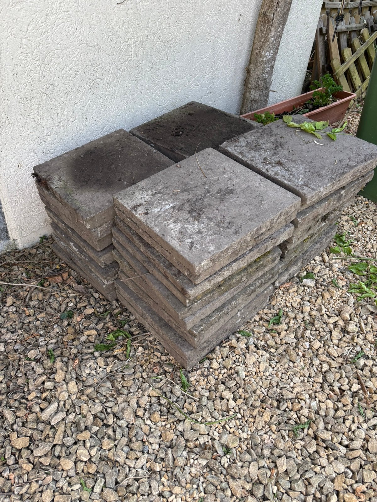 Dalles béton 30 x 30 à donner, Jardin & Terrasse, Enlèvement, Utilisé, Béton, Autres types