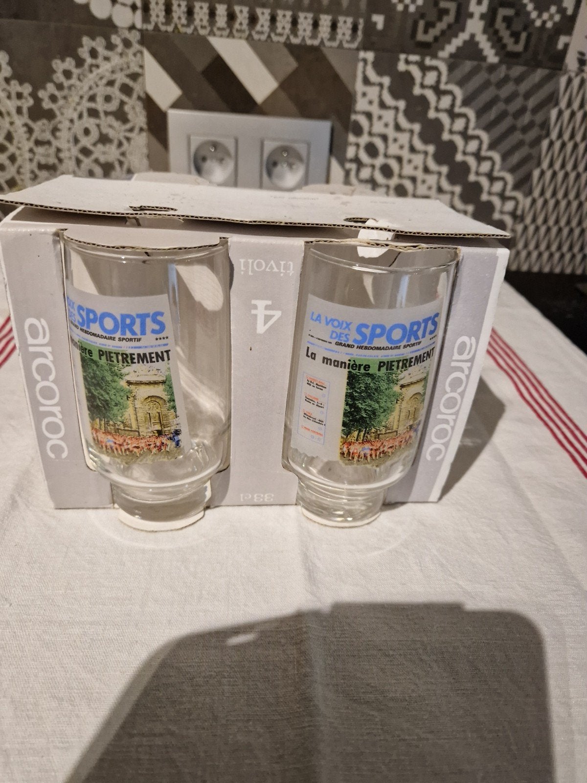 4 glazen Arcoroc De stem van sport, Ophalen of Verzenden