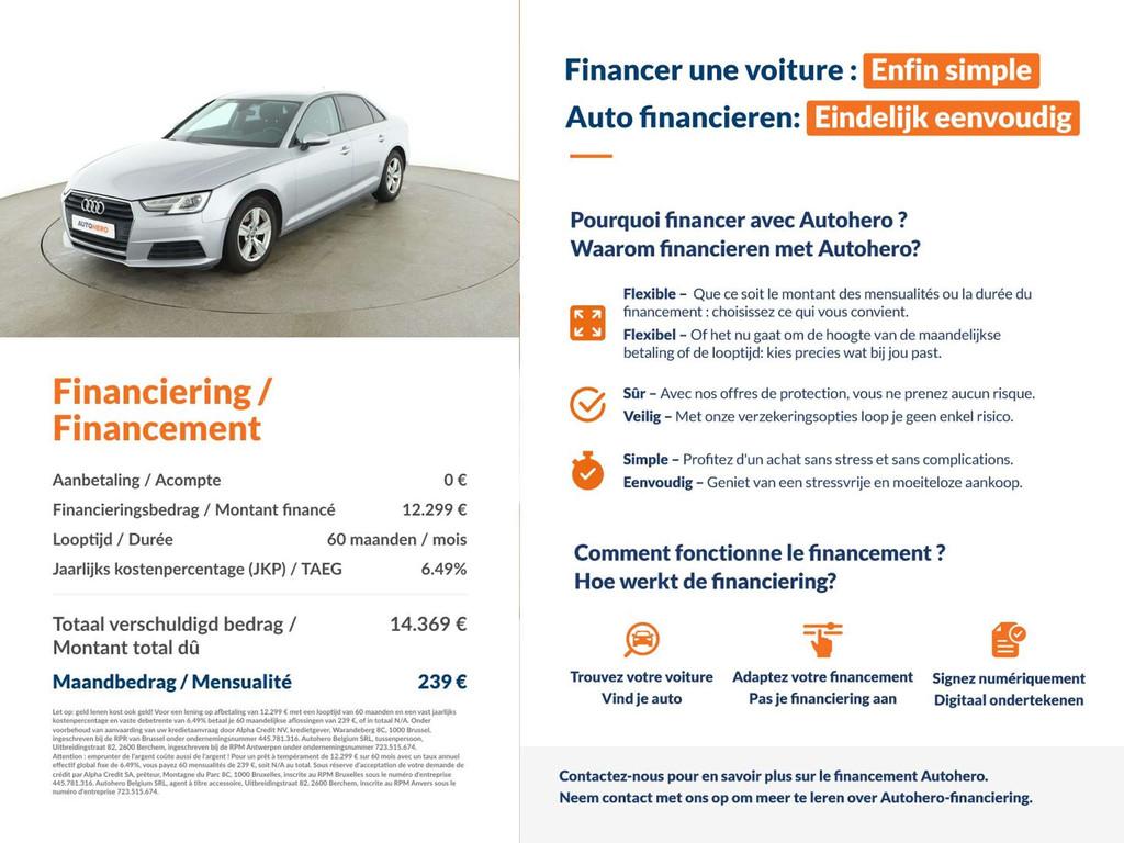 Audi A4 2.0 TDI Ultra (bj 2016), Auto's, Voorwielaandrijving, 4 deurs, Stof, Gebruikt